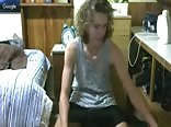 Weirdo athletic guy playing 