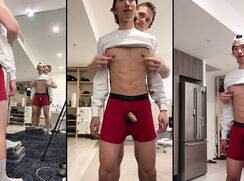 White Jock Fucks A Load Out Between Lean Asian's Legs