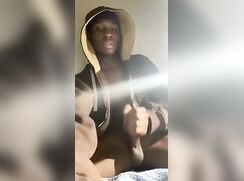 Young black twink is enjoying his cock boys porn