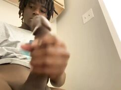 Young Black Twink Jerks & Cums 201