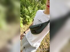 young boy with big cock shows off in public
