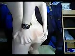 Young ginger boy using dildo and jerking