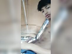 YOUNG LATIN TEEN JERKS OFF IN A BUS