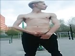 Young Skinny Blond Guy Cums Outside In Broad Daylight