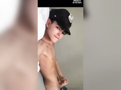 Young Teen Police Hat Jerk & Cum