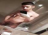 Young twink bulgarian @d_tenew jerking off in front of mirror