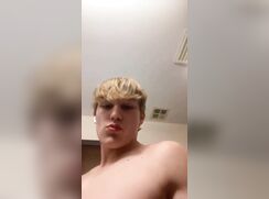 young twink plays with his ass